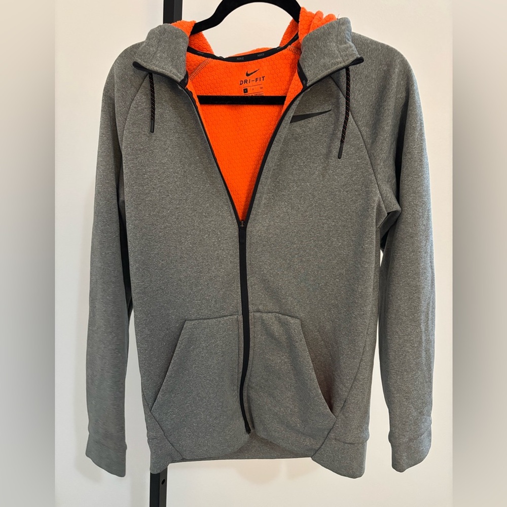 Nike Dri-FIT Orange Athletic Hoodie Sweater